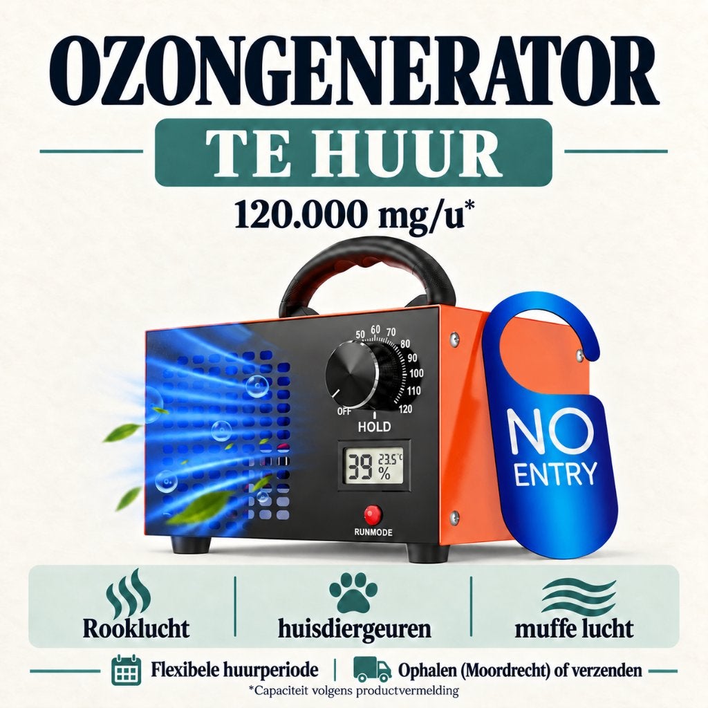 Ozongenerator te huur – tegen rooklucht en muffe geuren, Witgoed en Apparatuur, Ophalen, Nieuw, Overige