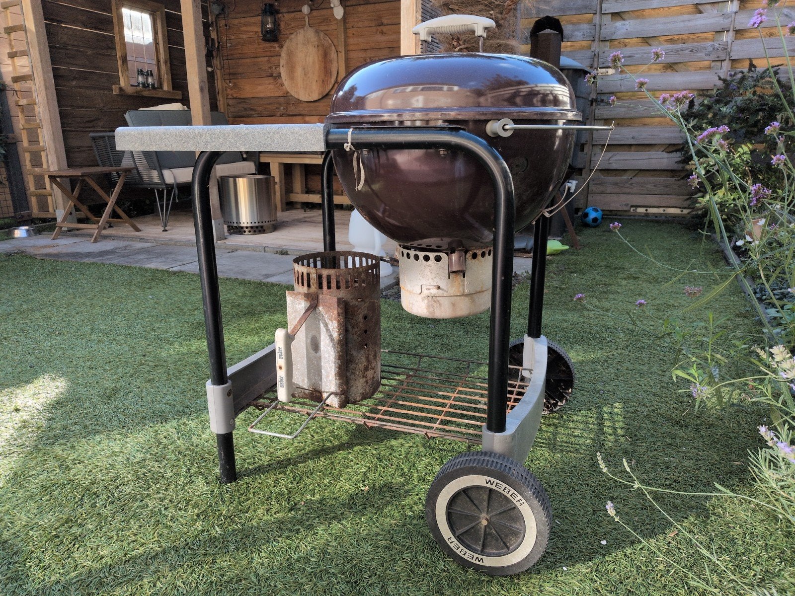 Weber BBQ met tafel, Ophalen, Gebruikt, WEBER BBQ, Met accessoires