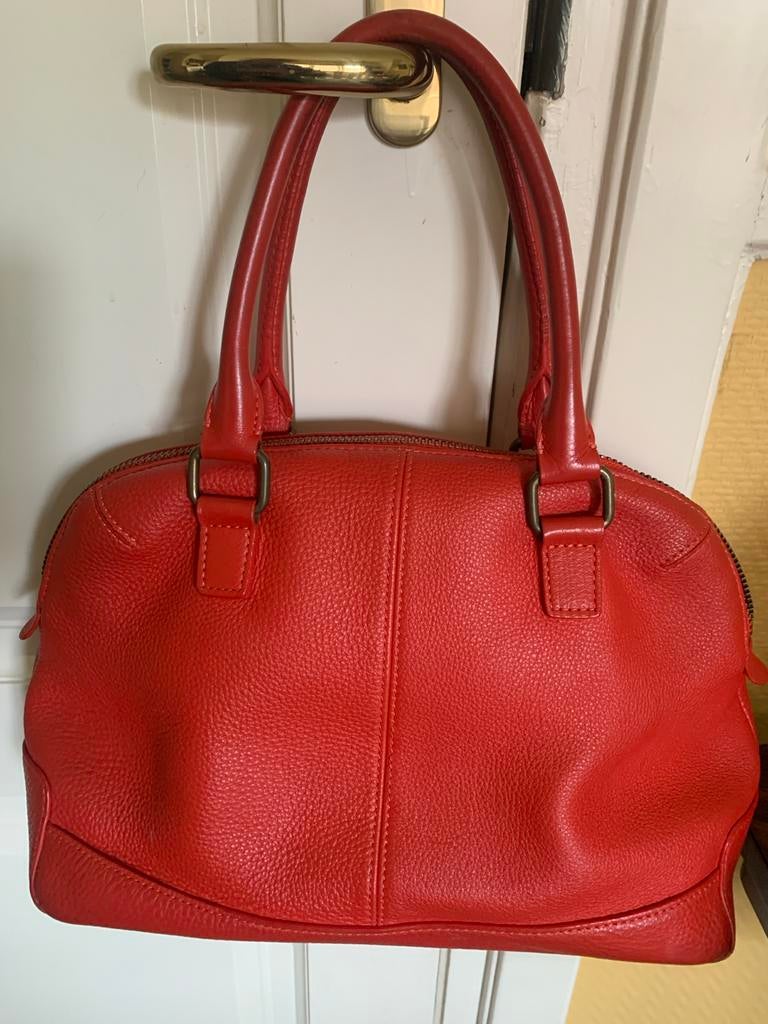 GANT rode leren handtas, Ophalen of Verzenden, Gebruikt, Rood, Handtas