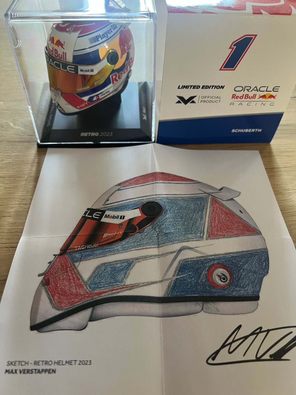 Max Verstappen Helm 1:4 Retro 2023, Ophalen, Nieuw, Formule 1