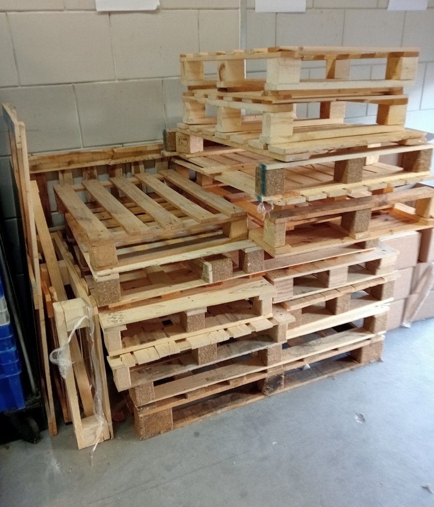Hout, Doe-het-zelf en Verbouw, Ophalen, Gebruikt, Minder dan 25 mm, Pallet