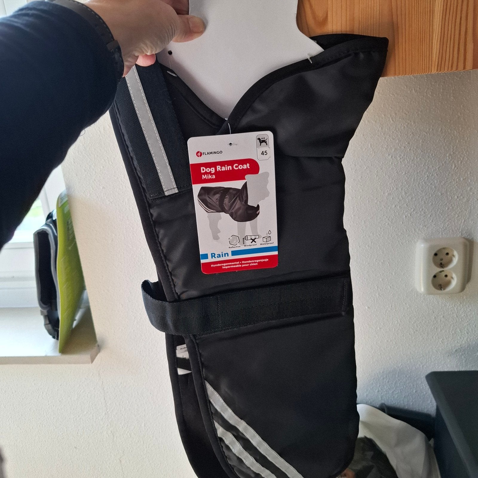 Regenjas hond ruglengte 45 cm, Dieren en Toebehoren, Ophalen of Verzenden, Nieuw, Hondenjas