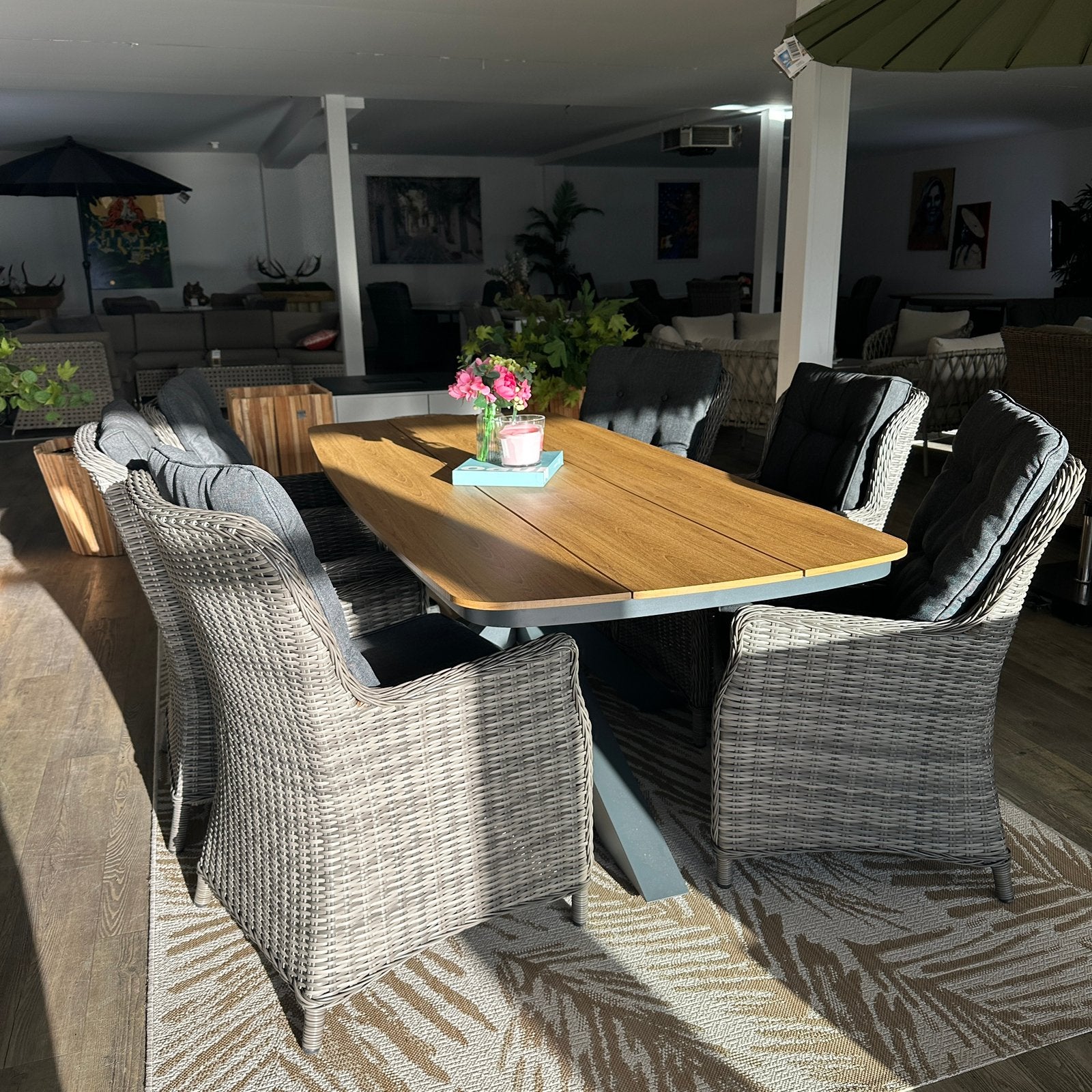 Luxe Tuinset 6 Personen – Nieuwe Tafel – Wicker Stoelen!, Zenq, ., 6 zitplaatsen, Ophalen of Verzenden