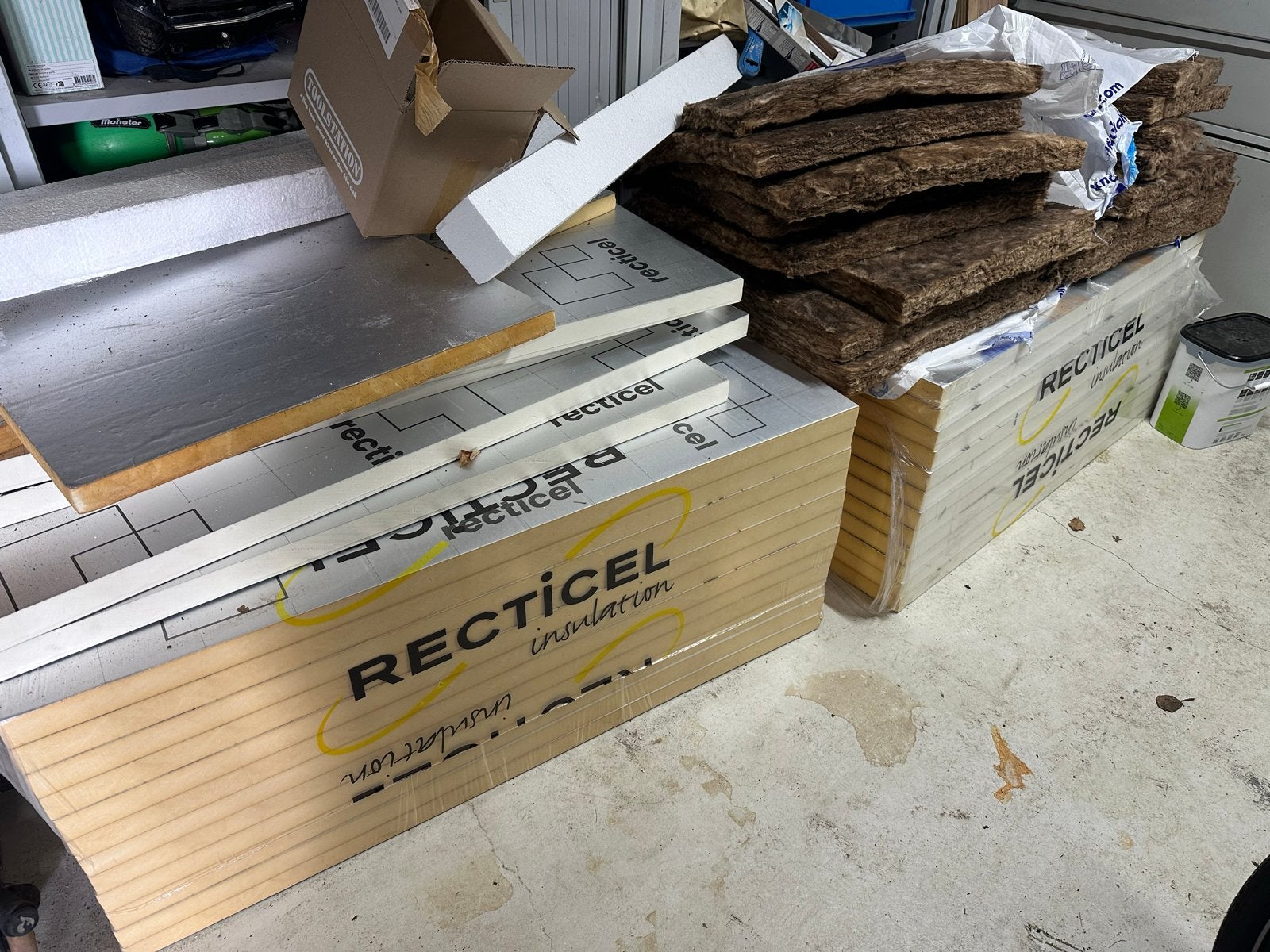 20,16m2 Isolatieplaten (PIR) 40mm en aluminium tape, Zo goed als nieuw, Hardschuim (Pir), 15 m² of meer, Vloerisolatie