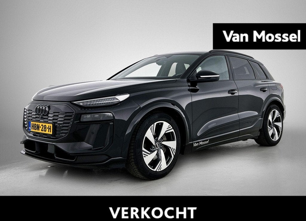 Audi Q6 e-tron S edition performance 100 kWh 306 PK | S-line, Auto's, Audi, 12 maanden, Gebruikt, Leder en Stof, Zwart