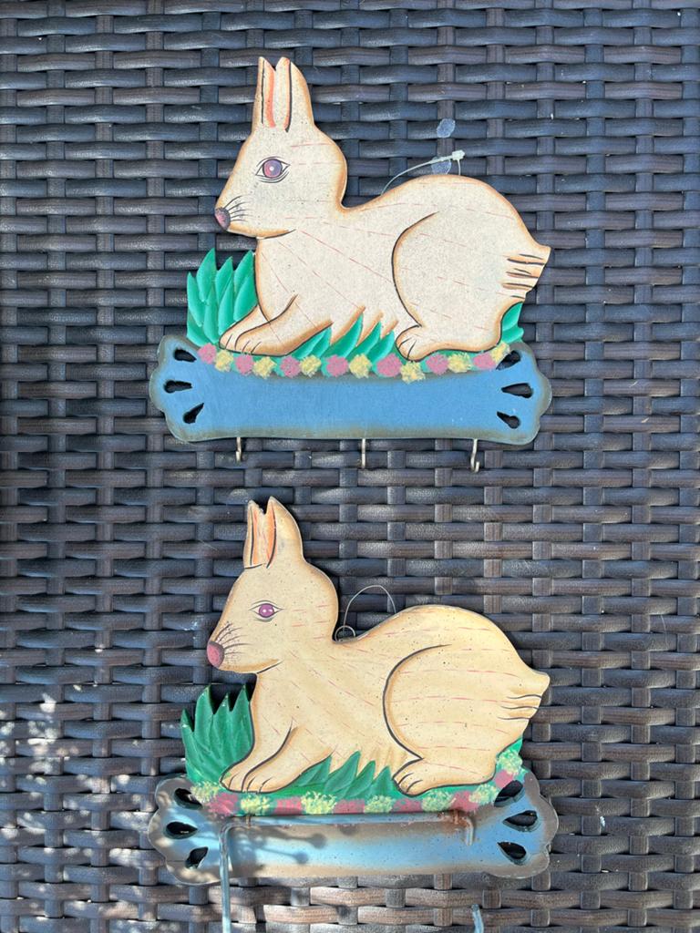 Leuke houten kapstokken in dieren thema (konijn, kat), Ophalen, Gebruikt, Kapstokje