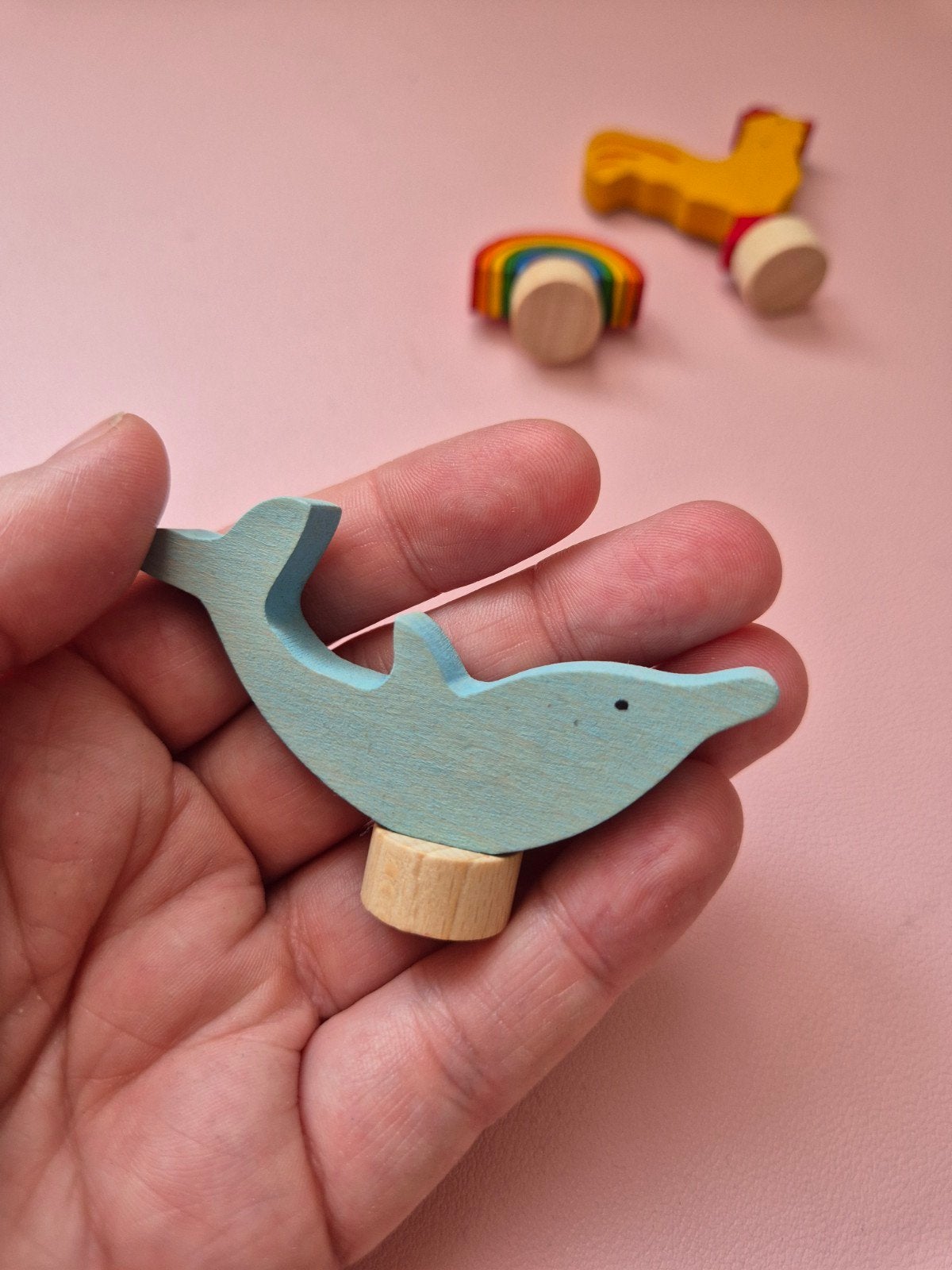 Grimm's Steker Dolfijn - Houten Speelgoed, Kinderen en Baby's, Speelgoed | Houten speelgoed, Ophalen of Verzenden, Gebruikt, Overige typen