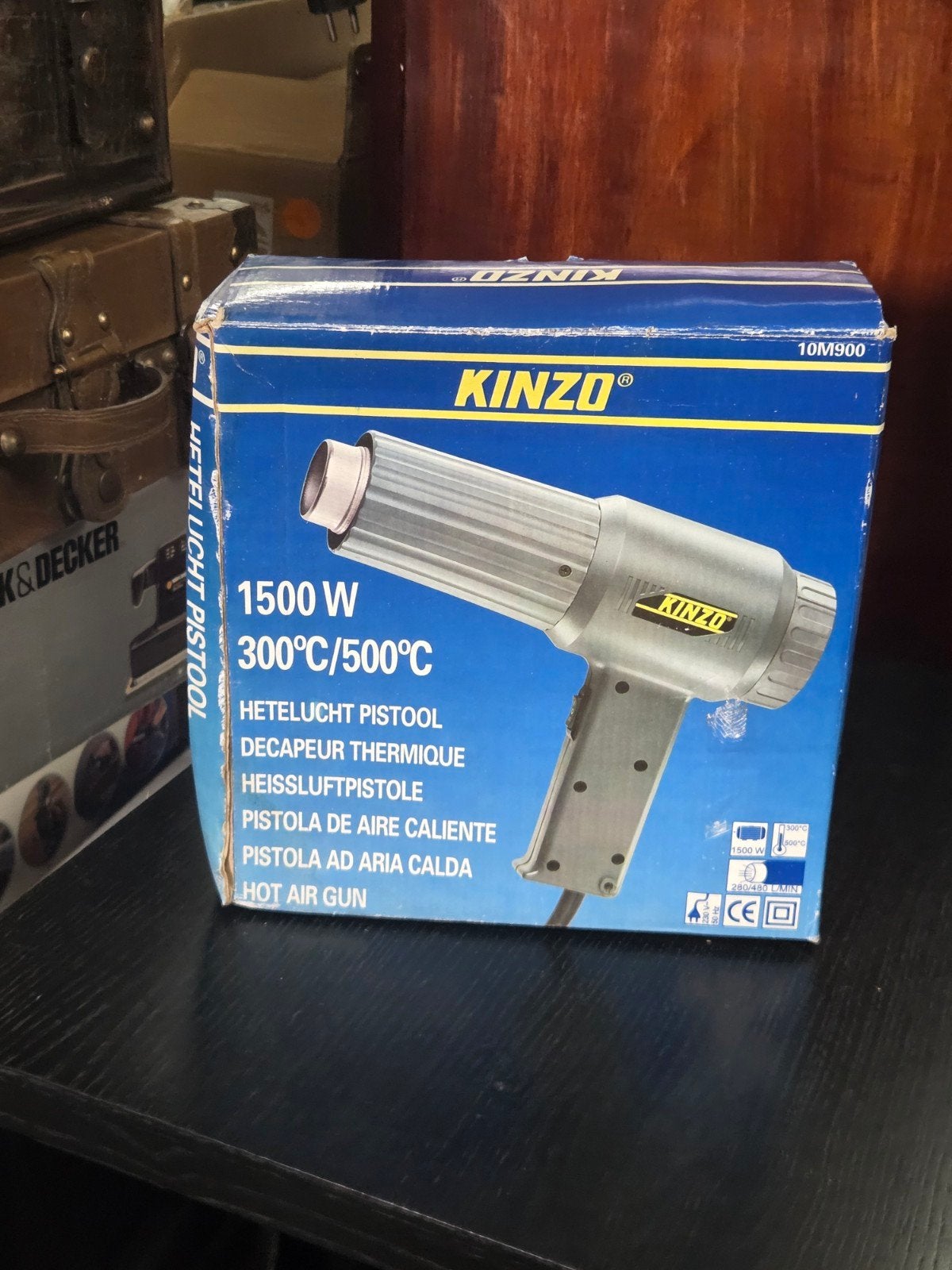Kinzo Heteluchtpistool 1500W - 300C/500C, Ophalen of Verzenden, Zo goed als nieuw