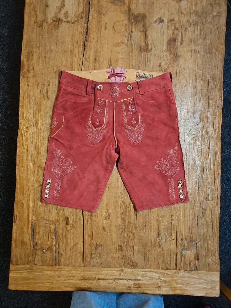 Lederhosen dames roze