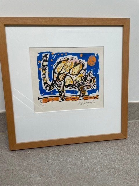 Kees Salentijn zeefdruk, gesigneerd beperkte oplage, Antiek en Kunst, Abstract, Zeefdruk, Gelimiteerde oplage, Ophalen of Verzenden