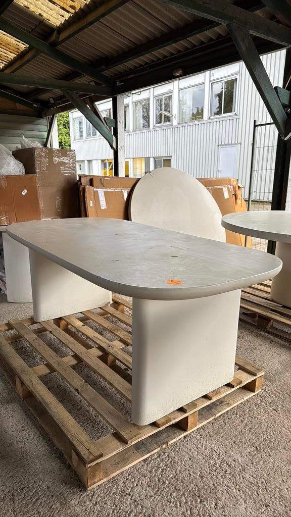 Tuintafel eco composiet B keus voor de handige klusser, Tuin en Terras, Tuintafels, Ophalen, Nieuw, Ovaal, Overige materialen