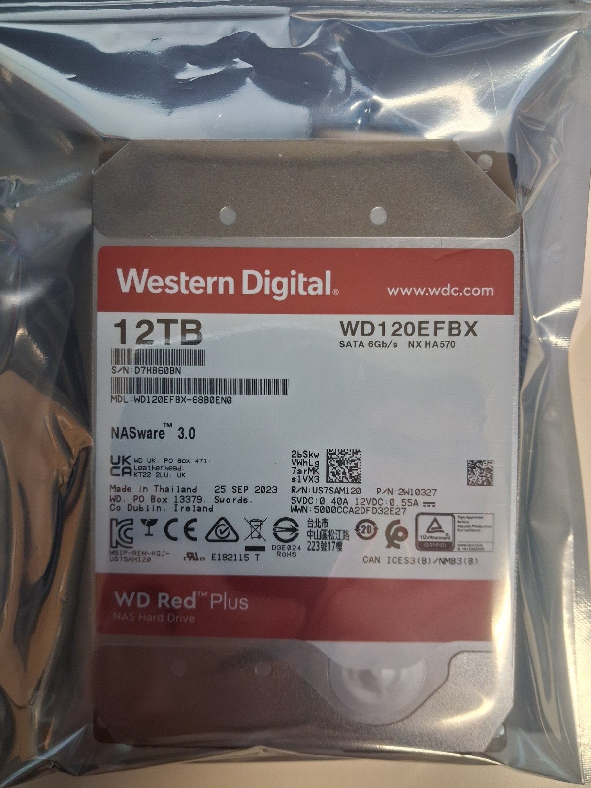 WD Red 12TB plus met garantie, Computers en Software, Intern, 12TB, Zo goed als nieuw, Desktop