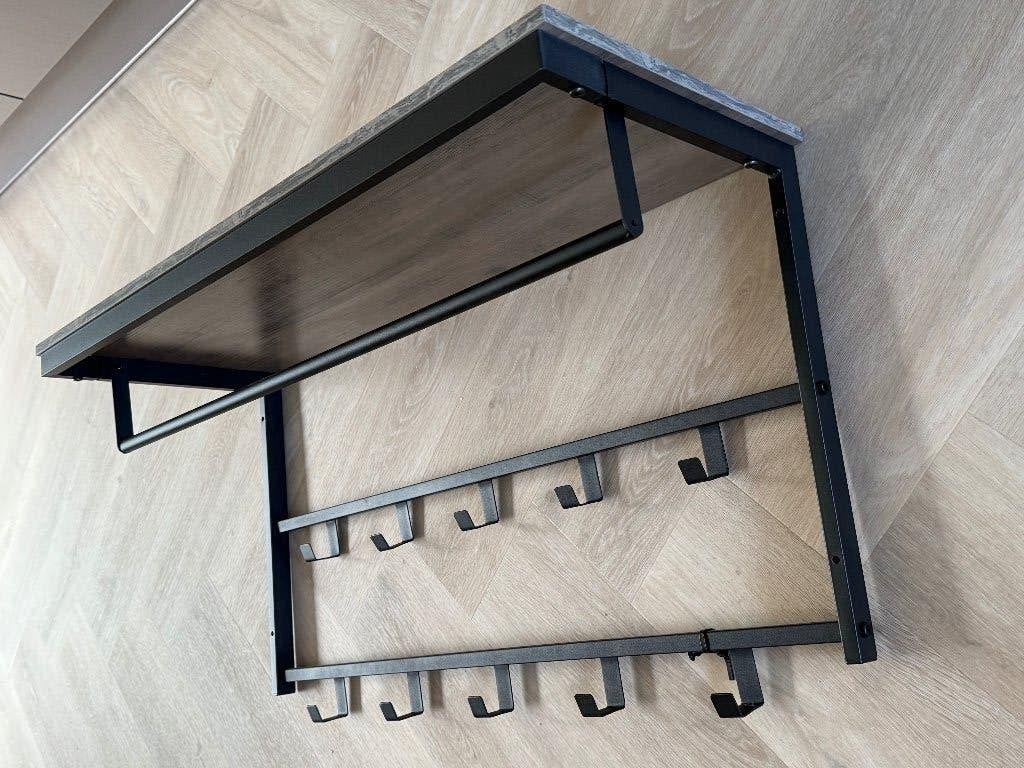 Leuke Kapstok met plank en stang voor kleerhangers, Zo goed als nieuw, Minder dan 100 cm, Hout, Ophalen