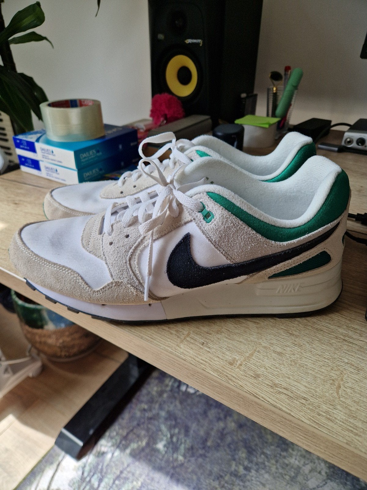 Nike Pegasus Sneakers - Wit/Groen/Zwart, Wit, Nike, Ophalen of Verzenden, Sneakers of Gympen