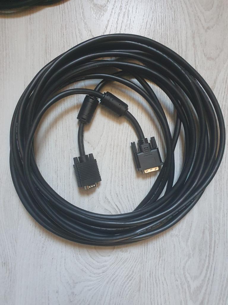 VGA naar DVI-D kabel - HENTEK 12 Meter, Ophalen of Verzenden, Zo goed als nieuw, 2 tot 5 meter, Overige kabels