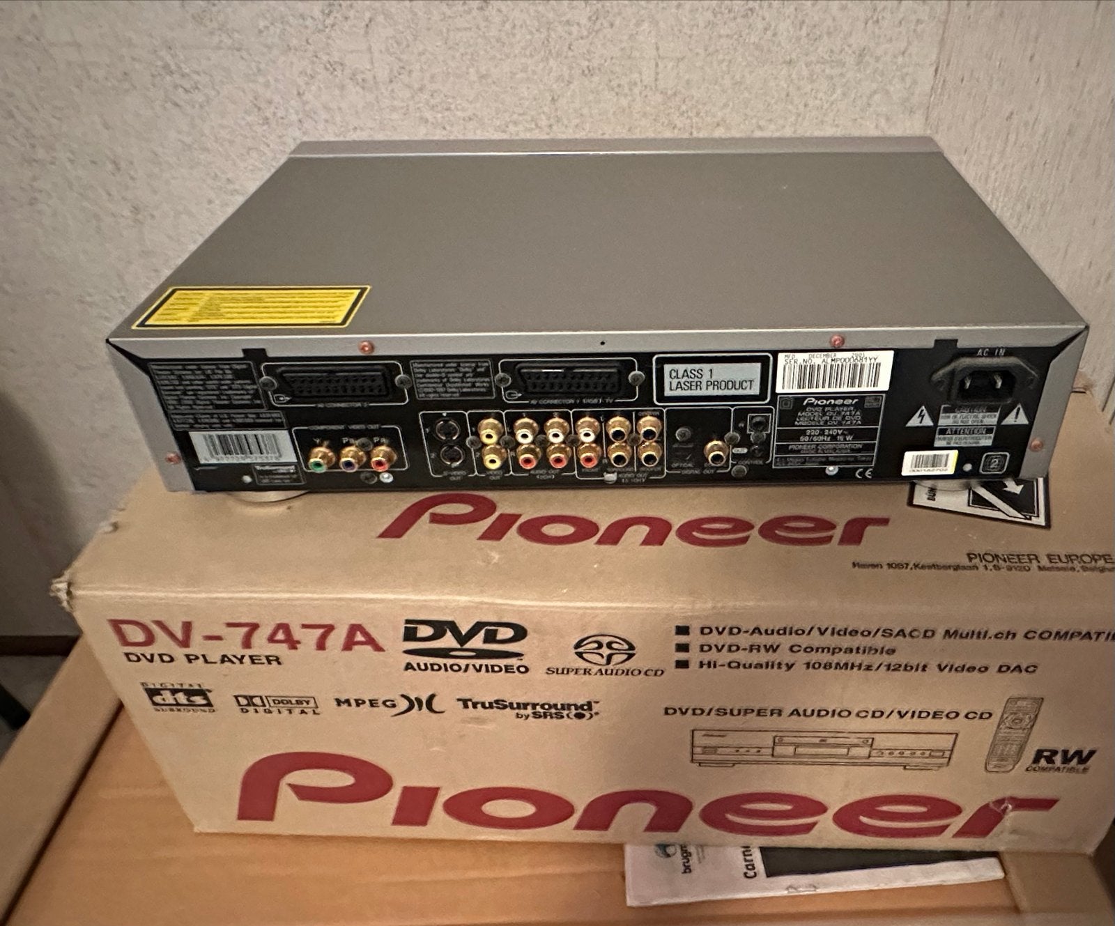 Pioneer DV-747A DVD Speler 108MHz/12bit Video DAC)., Audio, Tv en Foto, Ophalen, Zo goed als nieuw, Dvd-speler, Pioneer