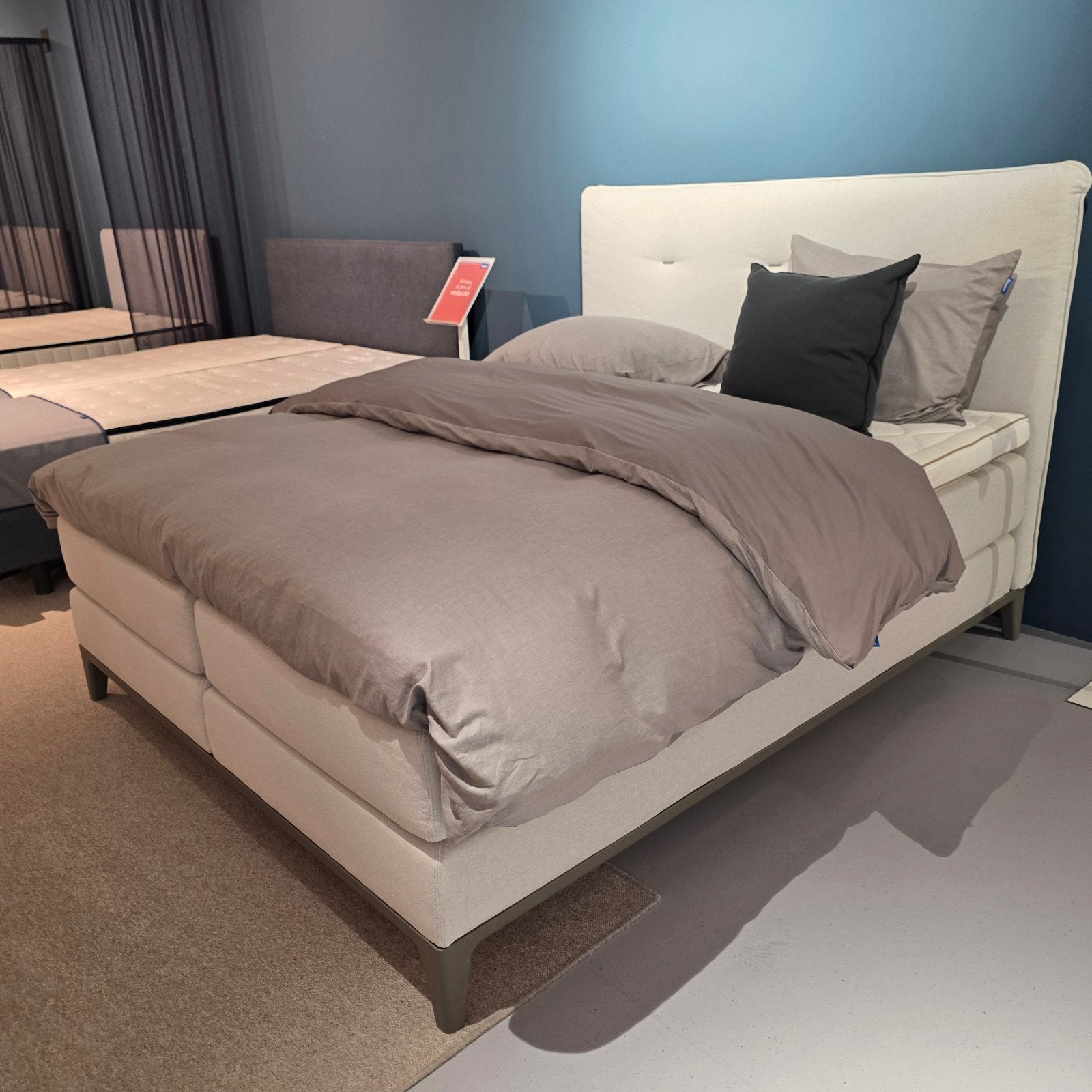 Showroom Auping Criade Boxspring 180x210 +Prestige Matrassen, 210 cm, Tweepersoons, Ophalen of Verzenden, Zo goed als nieuw