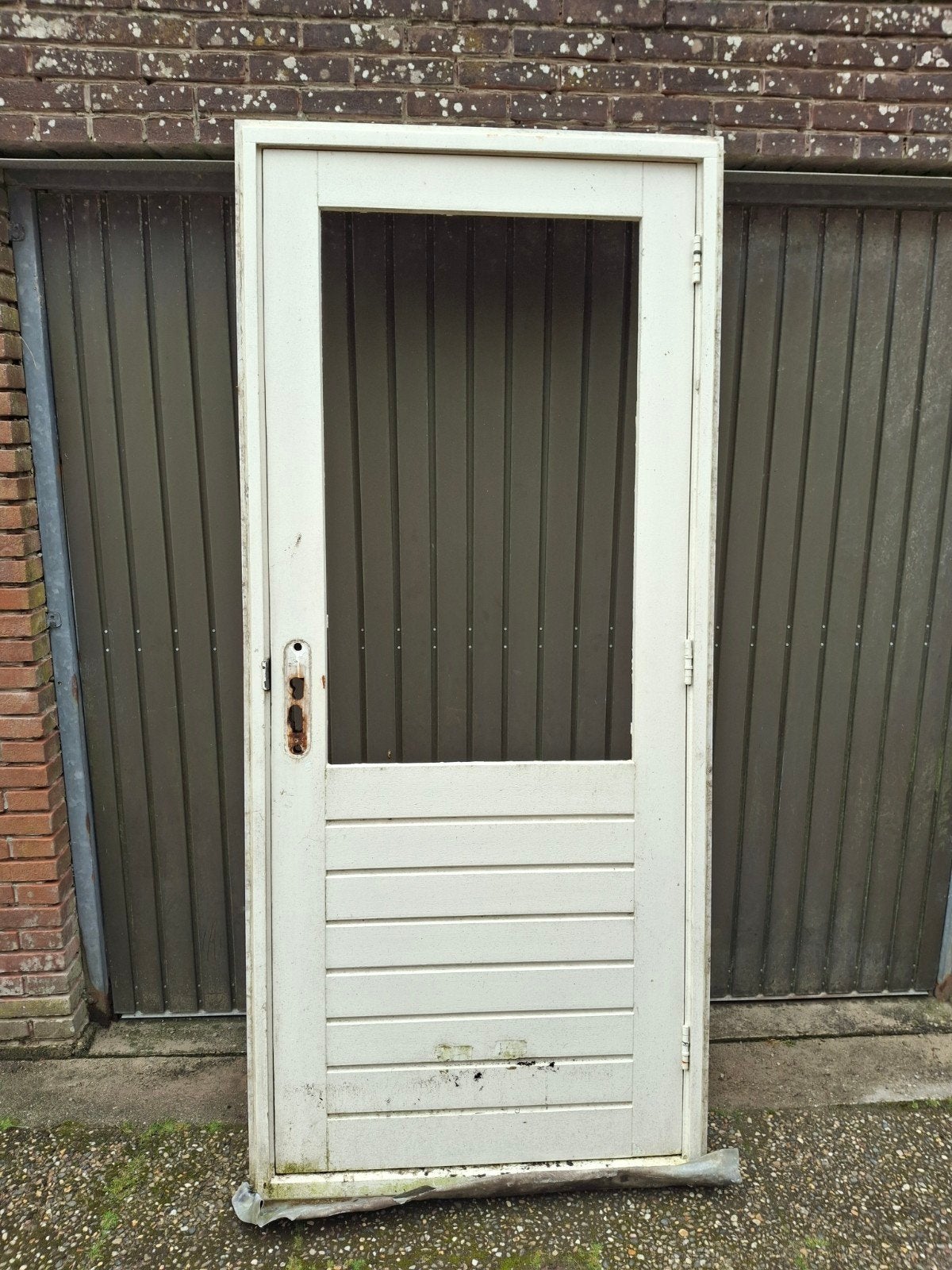 Schuurdeur. Verandadeur.achterdeur., Doe-het-zelf en Verbouw, Ophalen of Verzenden, Glas, Buitendeur, 200 tot 215 cm