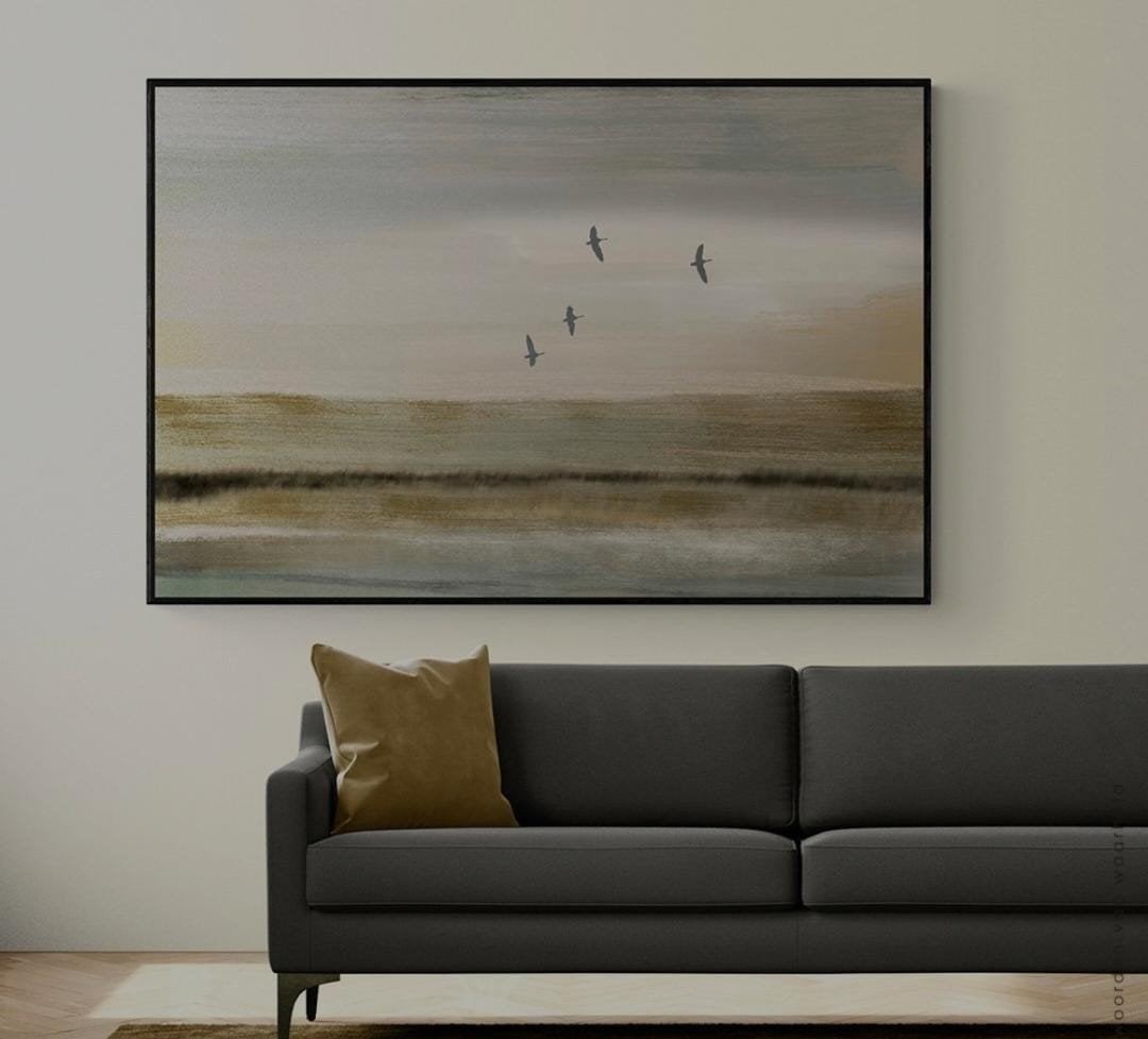 Akoestisch paneel 'Vogelvlucht' - Geluiddempend, Ophalen, Meerkleurig, Textiel, Zo goed als nieuw