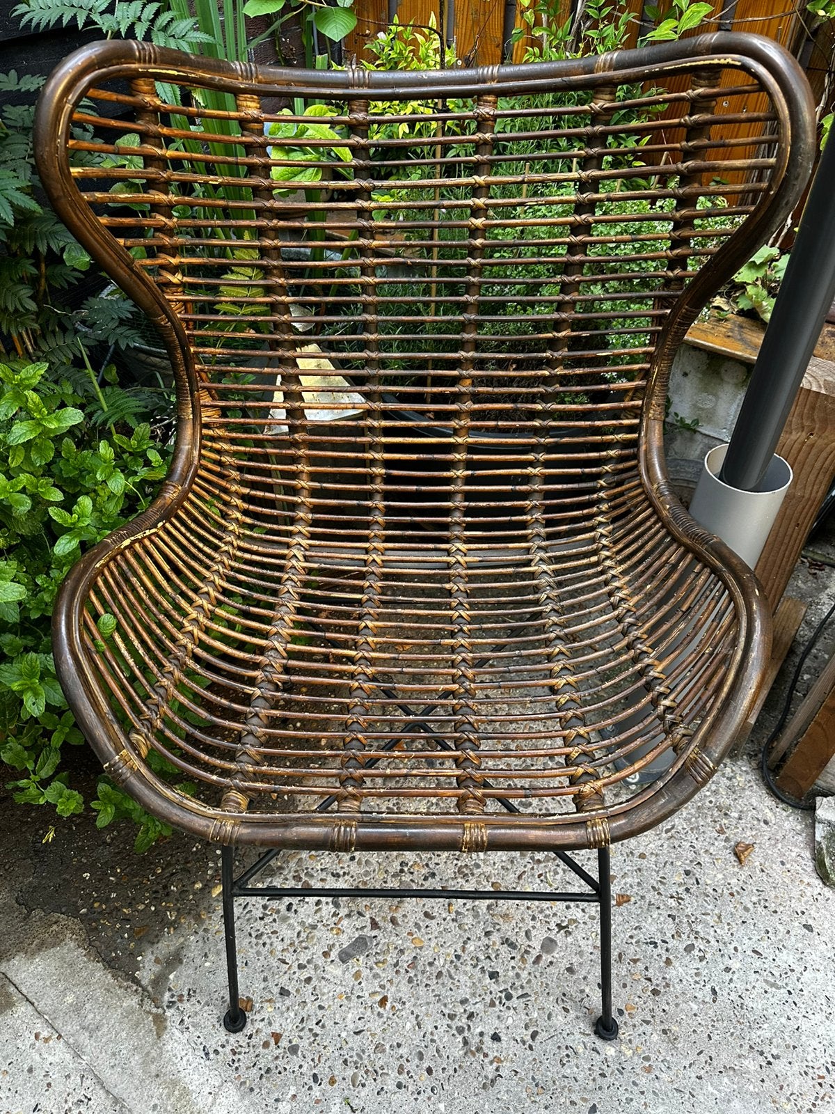 Rotan Vlinderstoel, Huis en Inrichting, Ophalen, Gebruikt, Bruin, Riet of Rotan