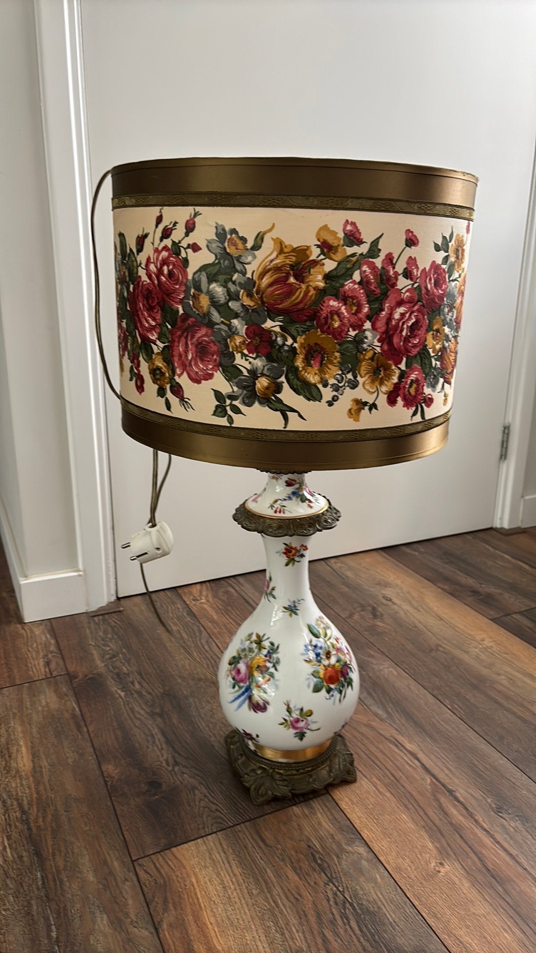 Vintage schemerlamp hoogt 70 cm, Ophalen, Zo goed als nieuw, Schemerlamp, Vintage