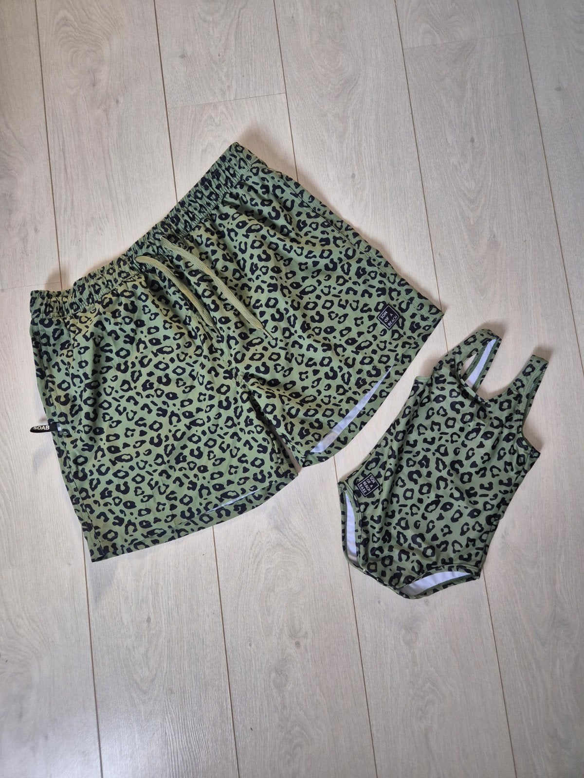 Son of a Beach Leopard print zwemkleding set voor papa en do, Ophalen of Verzenden, Nieuw, Son of a Beach, Badpak