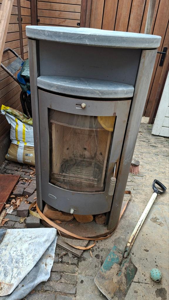 Houtkachel Allesbrander Haard met speksteen, Ophalen of Verzenden, Gebruikt, Hout, Houtkachel