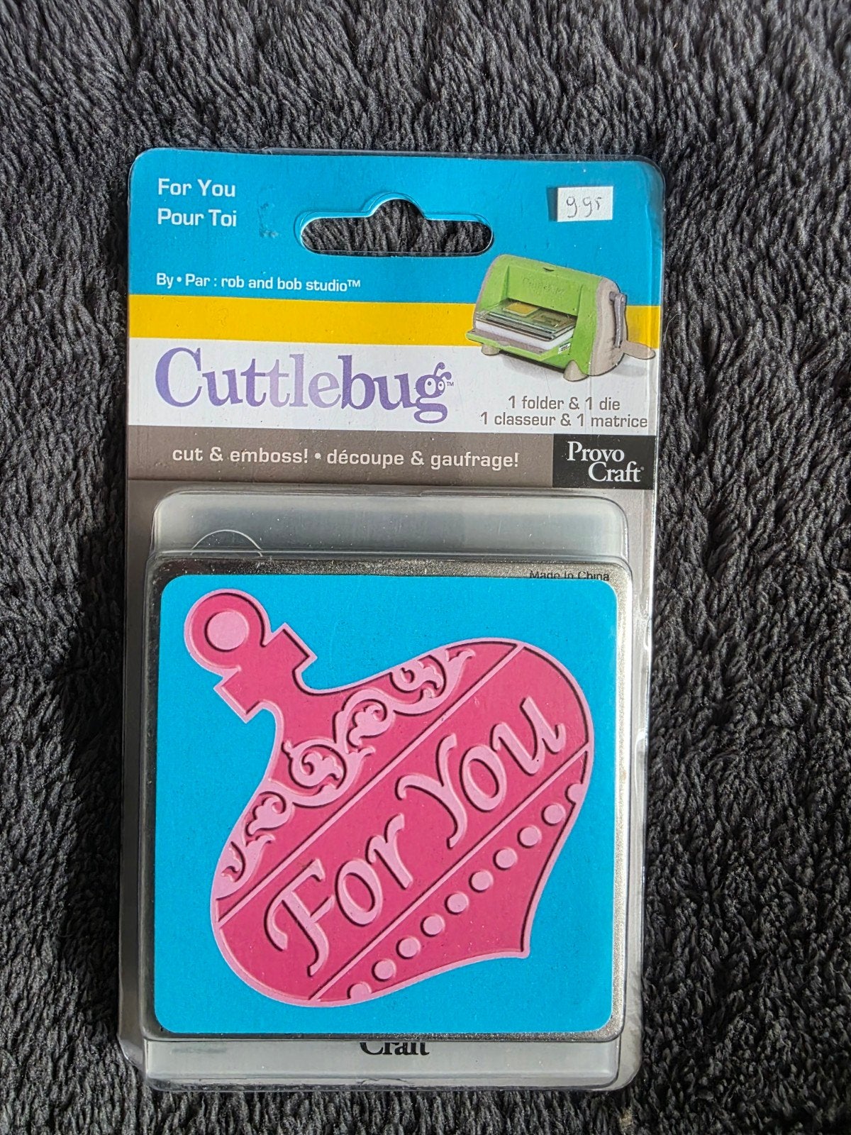 Cuttlebug snij- en embossingmal 'For You' - Nieuw, Hobby en Vrije tijd, Overige thema's, Nieuw, Overige merken, Knutselmateriaal