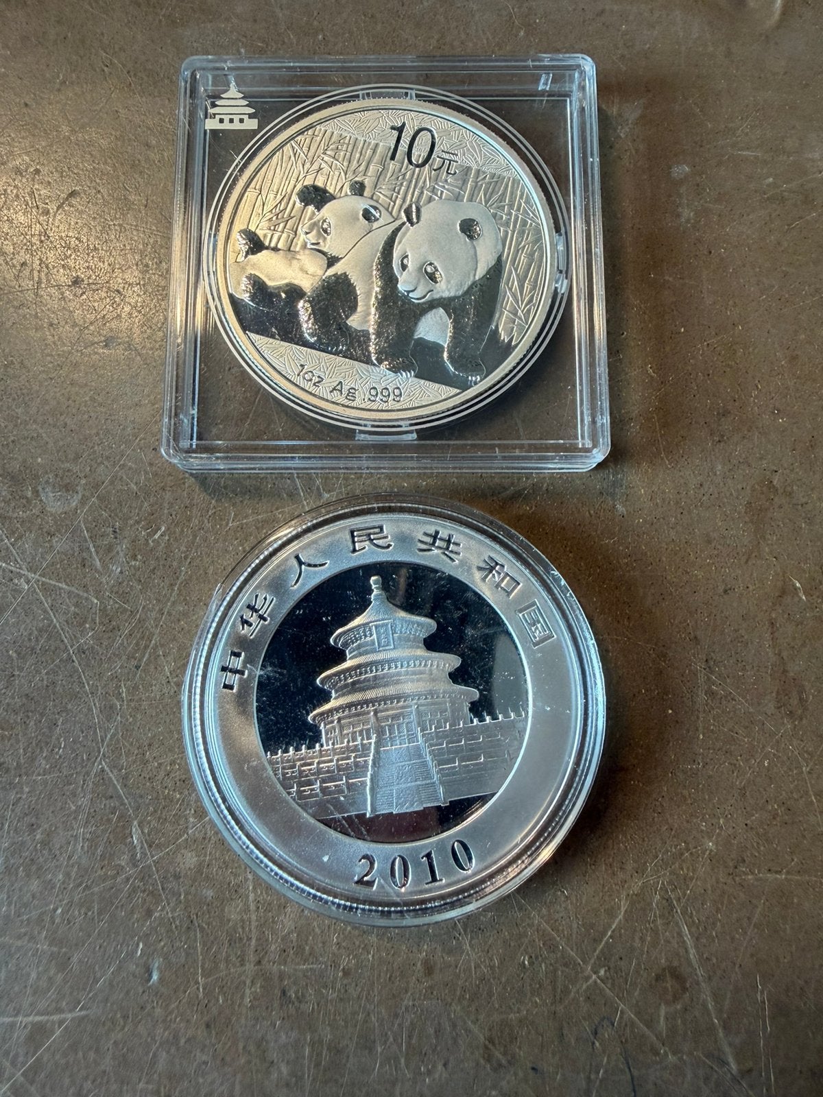 1 ounce panda div jaren, Postzegels en Munten, Ophalen of Verzenden, Zilver