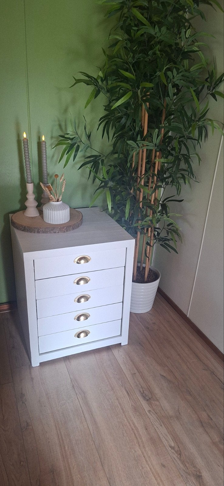Leuk gerestyled nachtkastje, ladekastje, wit, Ophalen, 25 tot 50 cm, Minder dan 50 cm, Minder dan 100 cm