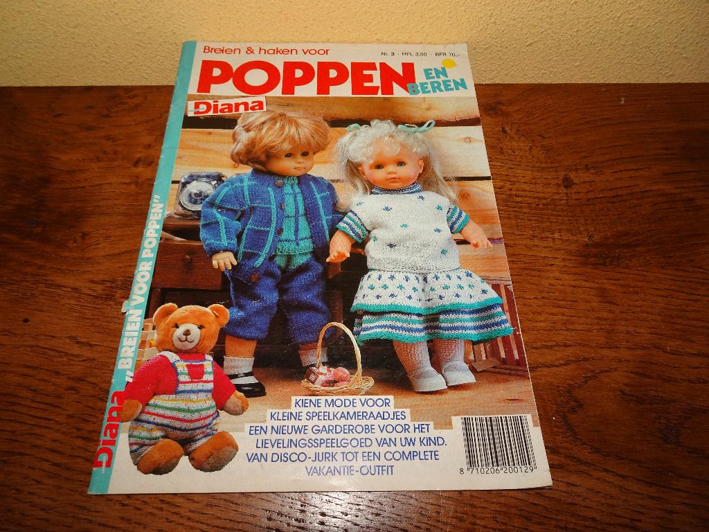 Diana : Breien en haken voor poppen en beren tijdschrift, Ophalen of Verzenden, Zo goed als nieuw, Breien of Haken, Patroon of Boek