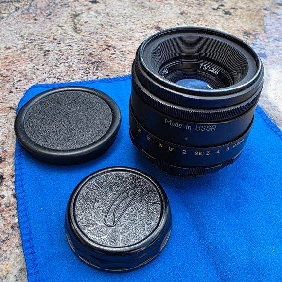 Helios 44-2 58mm f/2 USSR "73"Valdai"-versie M42, Ophalen of Verzenden, Gebruikt, M42, Standaardlens