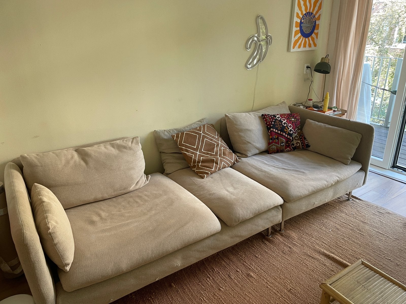 Ikea Soderhamn Chaise longue en hoekelement - Zeer comfortab, Ophalen, Gebruikt, 100 tot 125 cm, Hoekbank