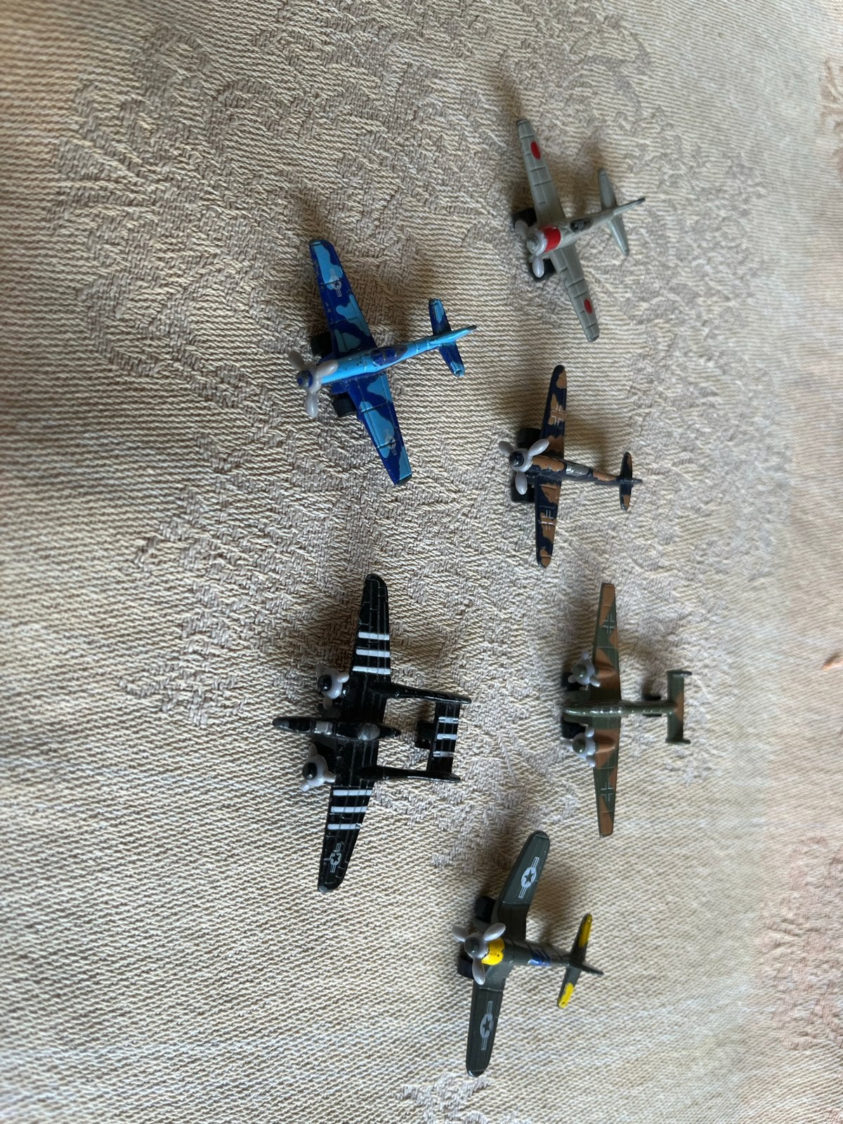 6 Miniatuur Vliegtuigjes  galoob micro machines, Ophalen of Verzenden, Gebruikt