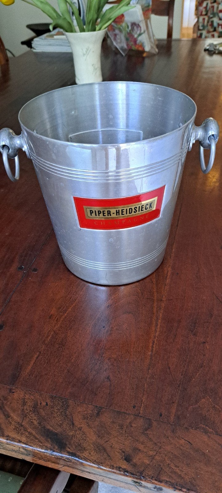 Vintage Piper-Heidsieck Champagne ijsemmer, Ophalen, Vintage, Gebruikt, Metaal