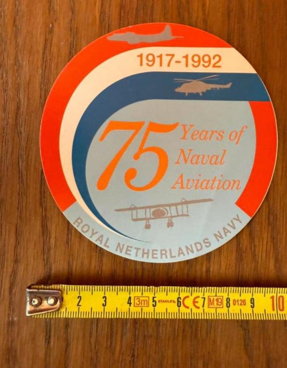75 jaar Marine Luchtvaart MLD 1992 sticker, Ophalen of Verzenden, Marine, Nederland, Embleem of Badge