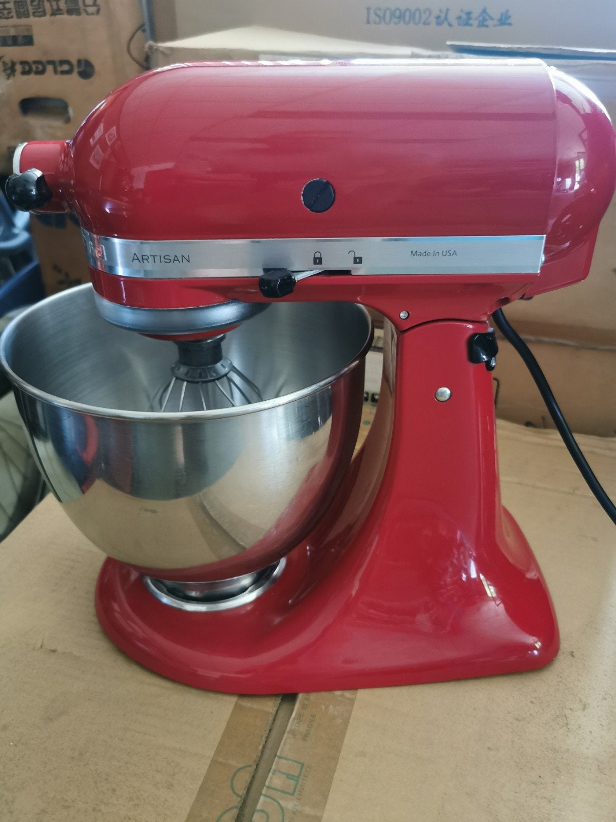 Kitchenaid Artisan rood, 4 liter of meer, Ophalen of Verzenden, Gebruikt, 3 snelheden of meer