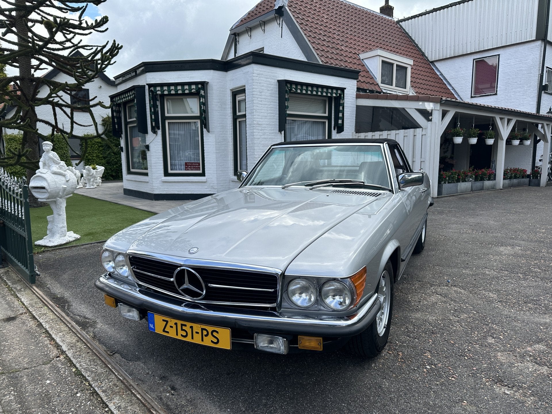 Mercedes-Benz SL-Klasse 280 SL (bj 1981, automaat), Auto's, Automaat, Achterwielaandrijving, Zwart, Cabriolet
