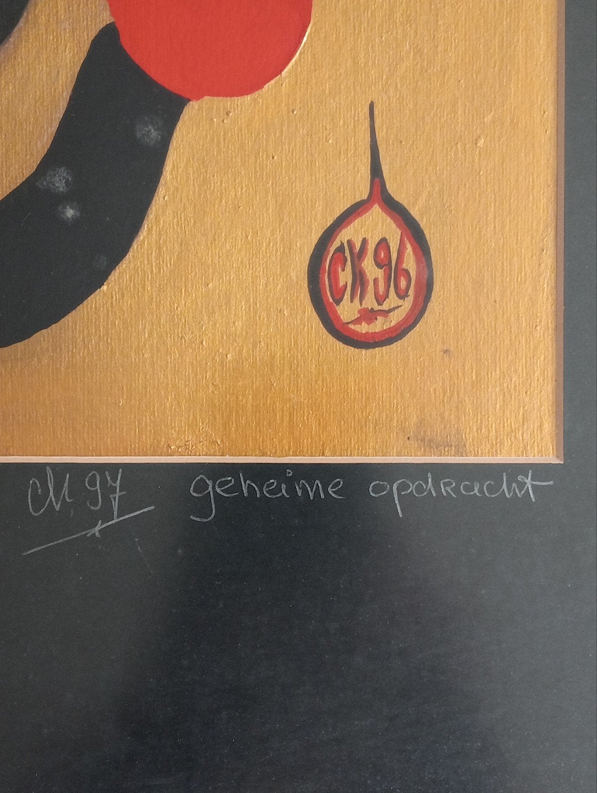 Schilderij Vrouw met figuur 1996/97 monogram CK, Ophalen of Verzenden