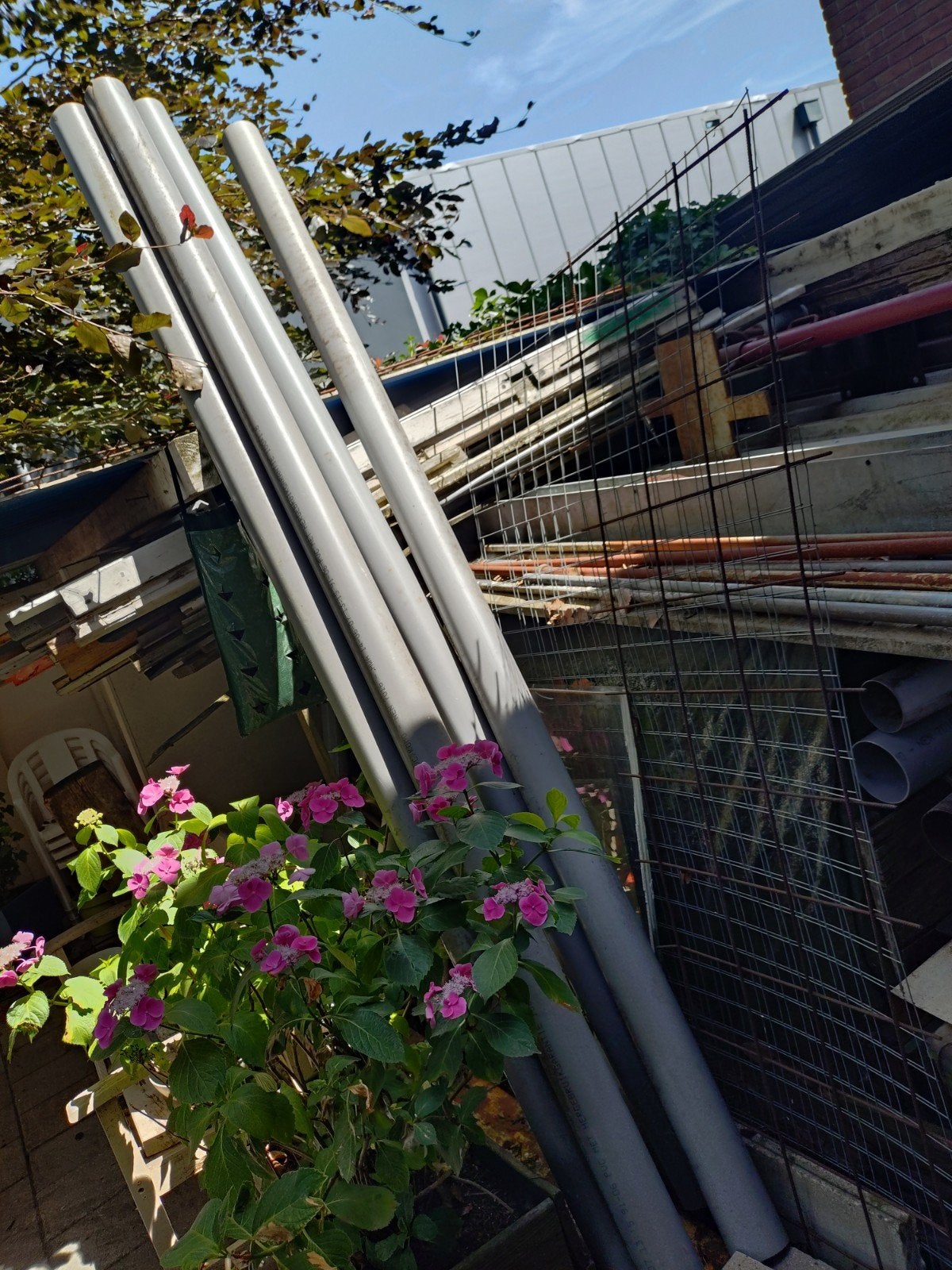 PVC grijze buizen 100 mm diverse lengtes, Ophalen, Pvc, 80 mm of meer