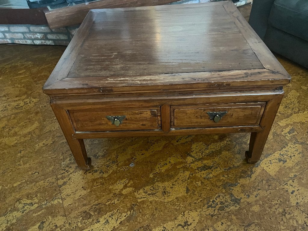 Oosterse salontafel vierkant met laden, Ophalen, Gebruikt, 50 tot 100 cm, Vierkant