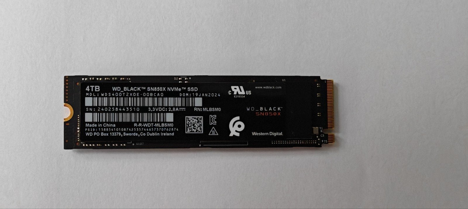 WD Black SN850X 4TB NVMe SSD - Gaming Opslag, Computers en Software, Intern, Console, SSD, Western Digital (WD)