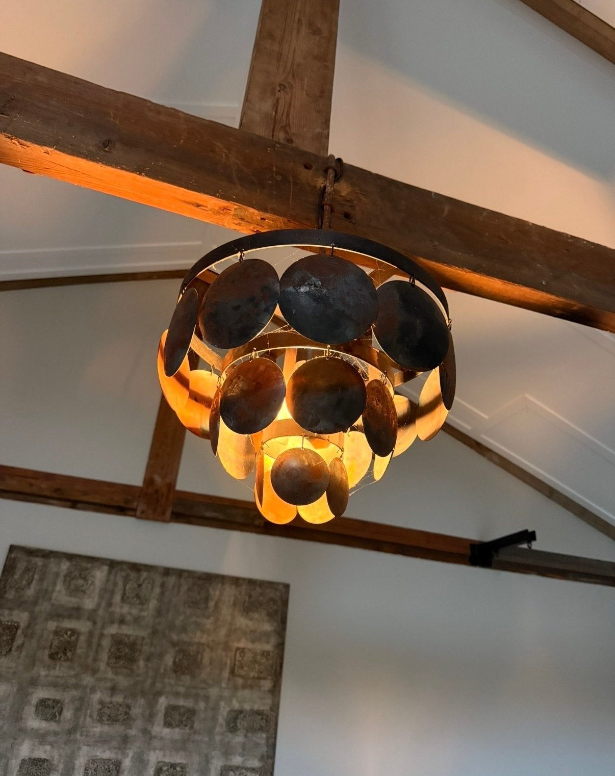 Hoffz stijl Industriële Plafondlamp - Robuust Metaal, Ophalen of Verzenden, Gebruikt, Metaal