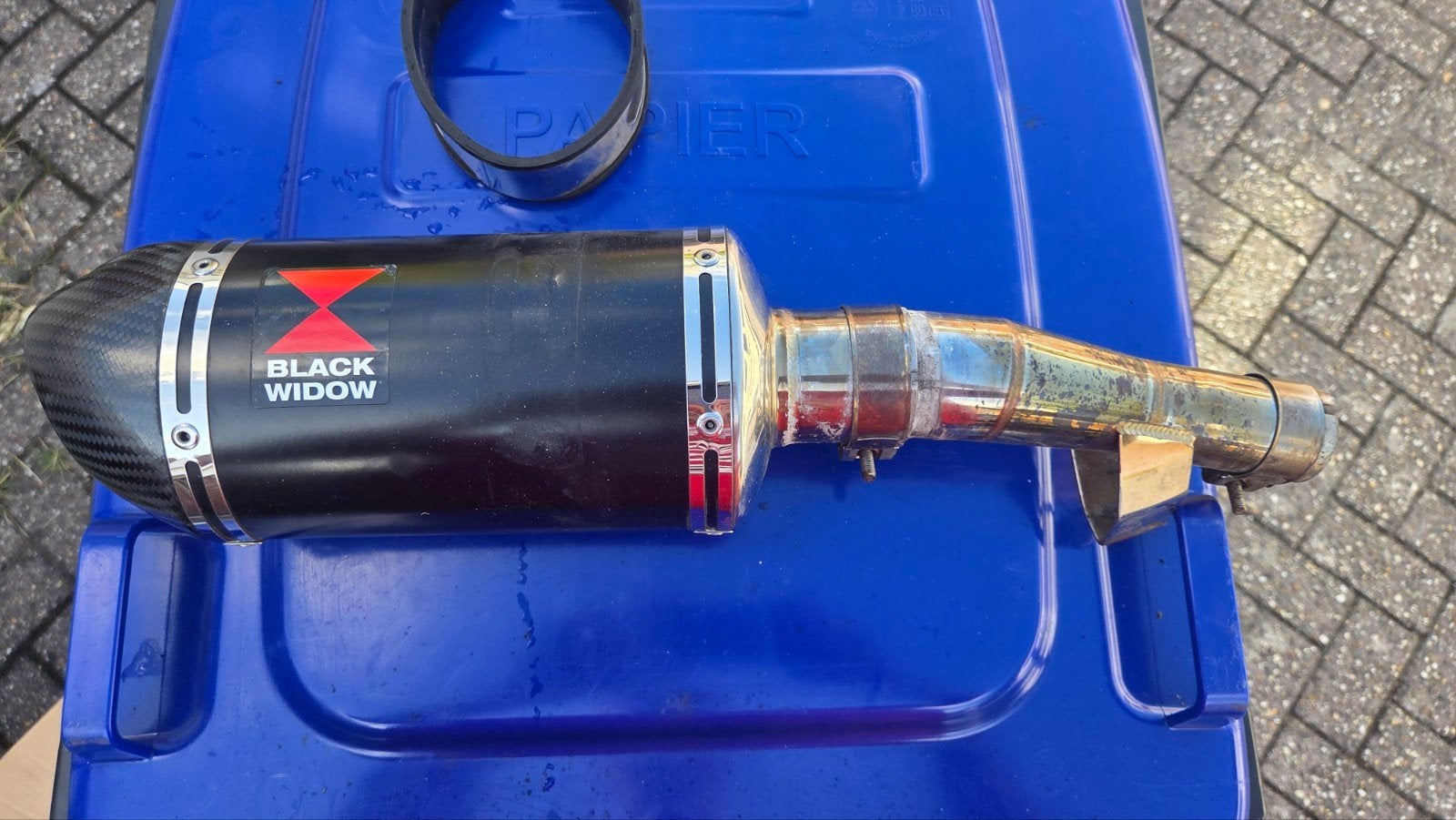 Black Widow uitlaatdemper voor motorfiets, Ophalen of Verzenden