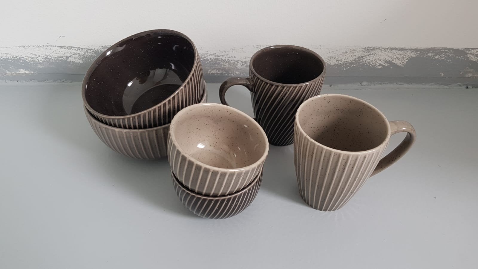 Mokken en kommen Sostrene Grene ribbel NIEUW! Servies set, Landelijk/Boerenbont, Nieuw, Ophalen of Verzenden, Kom(men)