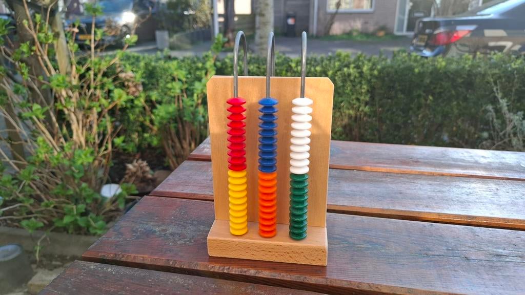 Vintage Kleine abacus, telraam. Leuk speelgoed of rekenen!, Ophalen of Verzenden, Rekenen