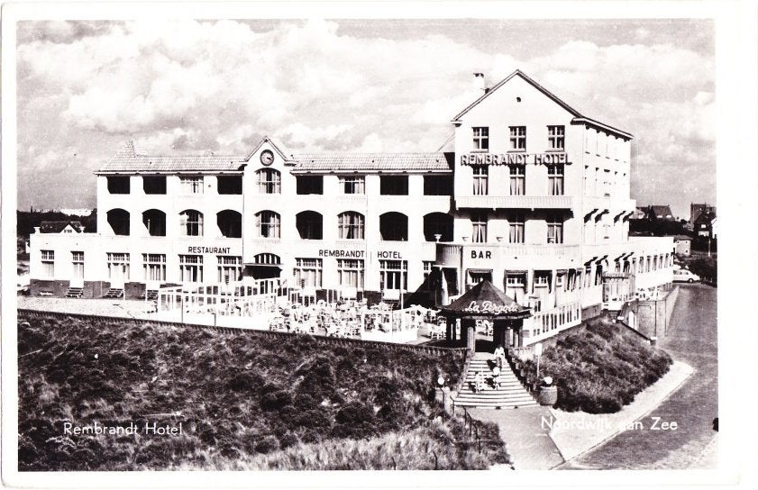 Noordwijk aan Zee Rembrandt Hotel Ansichtkaart ( B1984, Ophalen of Verzenden, 1920 tot 1940, Ongelopen, Zuid-Holland
