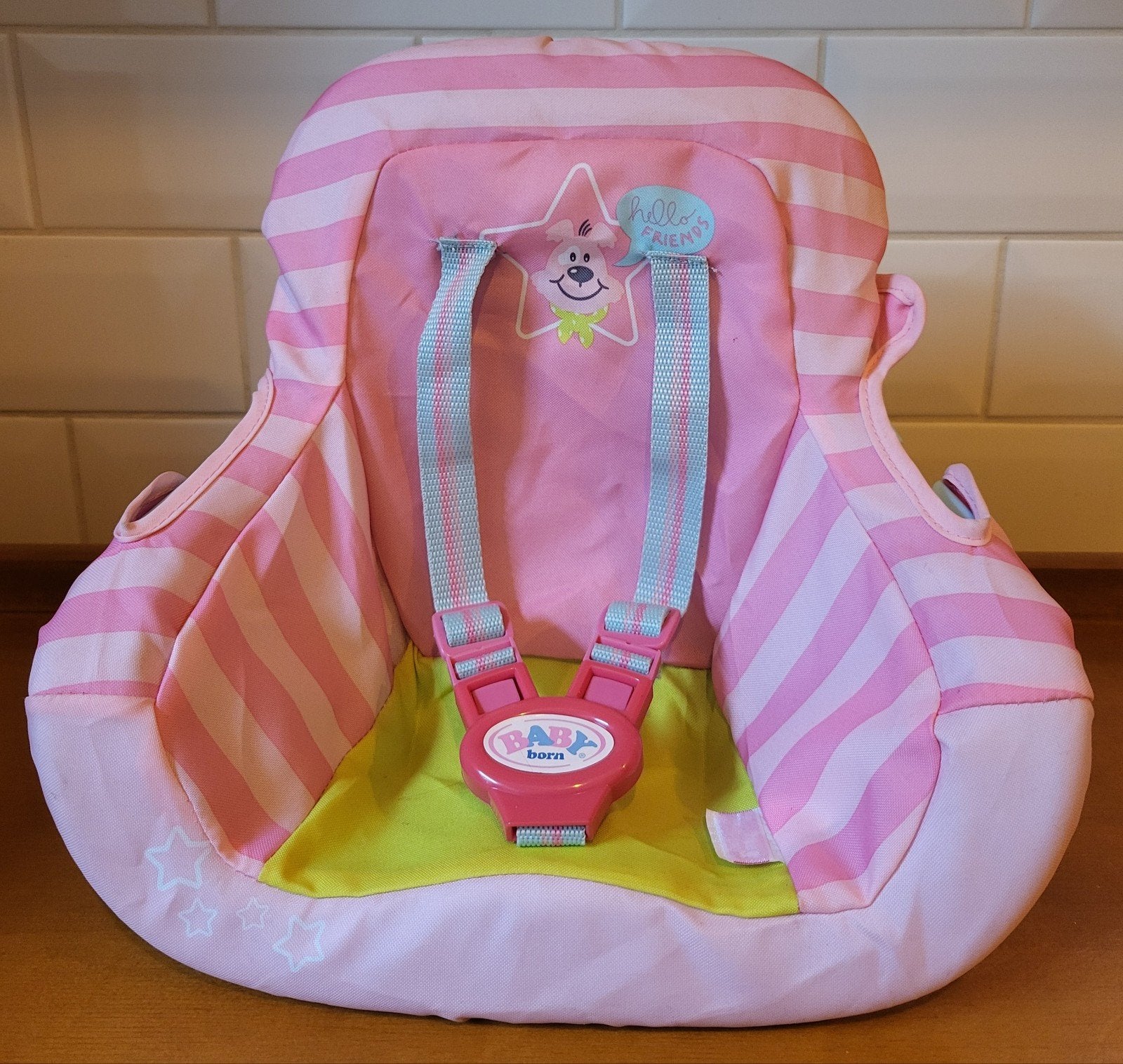 BABY born Comfort Seat / Autostoel Roze (Compleet & netjes), Ophalen of Verzenden, Gebruikt, Babypop