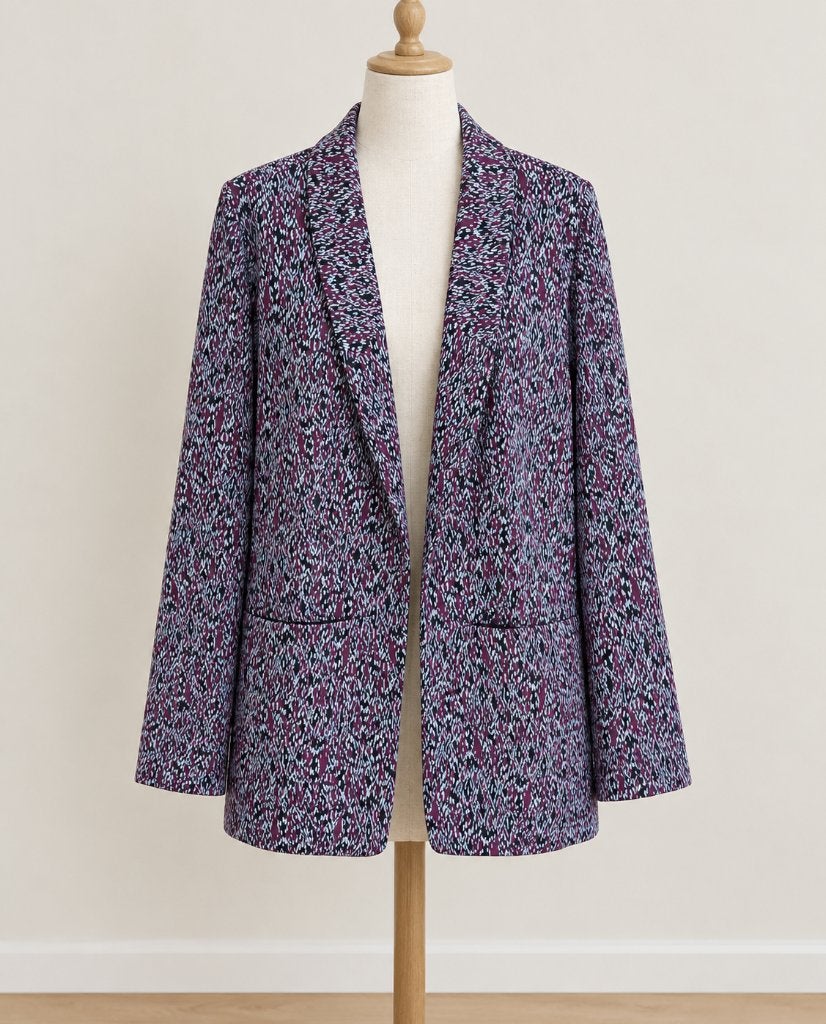 Promod soeplvallende  blazer bordeaux print maat XL, Maat 42/44 (L), Nieuw, Promod, Jasje