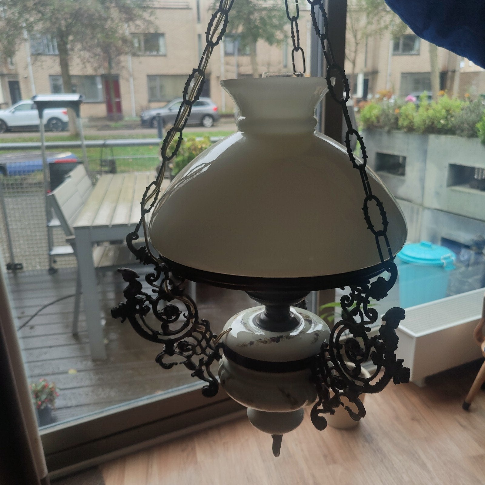 Vintage hanglamp, Ophalen